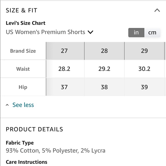 Levi’s Wedgie Denim Shorts - Picture 9 of 10